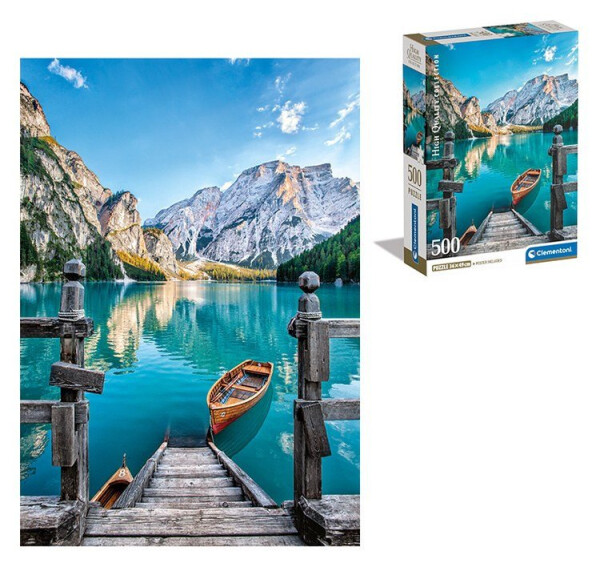 Puzzle Jezero Braies 500 dílků - Clementoni