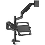 SpeaKa Professional Stolní držák monitoru Xergo Swivel se vzduchovým pístem a s upevněním do otvoru ve stole, nebo pomocí C svorky.