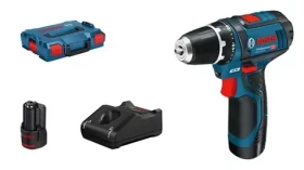 BOSCH GSR 12V-15 / Aku Vrtací šroubovák / 12V / 2x2.0Ah / 10 mm sklíčidlo / 1300 ot-min / 30 Nm / L-BOXX (0601868109)