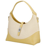 Trendy dámská koženková kabelka do ruky Lussy, žlutá