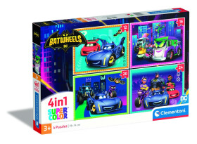 Puzzle 4v1 Batwheels 4v1 (12+16+20+24 dílků) - Clementoni