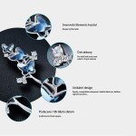 Brož Swarovski Elements Montanari - motýl, Tmavě modrá