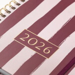 Busy B Kroužkový plánovací diář To Do A5 Stripe 2026, růžová barva, papír