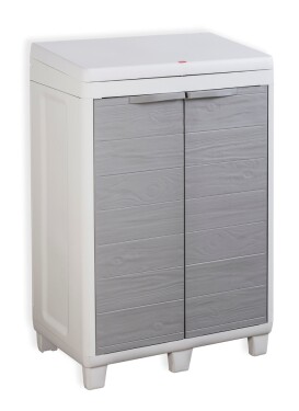 TOOMAX Recyklační skříňka WOODYS S - světle šedá