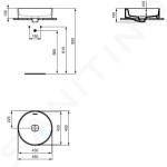 IDEAL STANDARD - Strada II Umyvadlo s přepadem, průměr 450 mm, bílá T296101