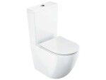 RAVAK - WC kombi se sedátkem SoftClose, vario odpad, spodní napouštění, RimOff, bílá X01870