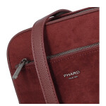 Semišová dámská crossbody kabelka Daniela, červená
