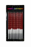 Cake star Dortové svíčky spirálové červené 10ks