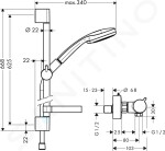 HANSGROHE - Croma 100 Sprchový set Vario s termostatem, 3 proudy, chrom 27034000