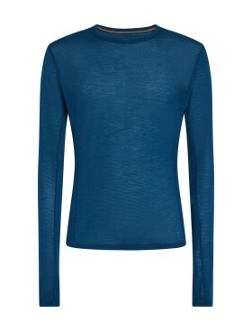 Pánské merino tričko s dlouhým rukávem ICEBREAKER Mens 75 Cool-Lite Featherlight LS Crewe, Atlantis velikost: M