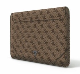 GUESS PU 4G Triangle Metal Logo Computer Sleeve 16 hnědá (3666339039974)