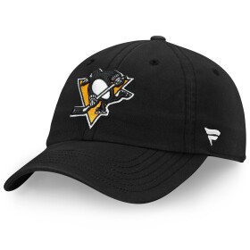 Pánská kšiltovka Pittsburgh Penguins NHL Core Black Curved Unstructured Strapback Cap Fanatics