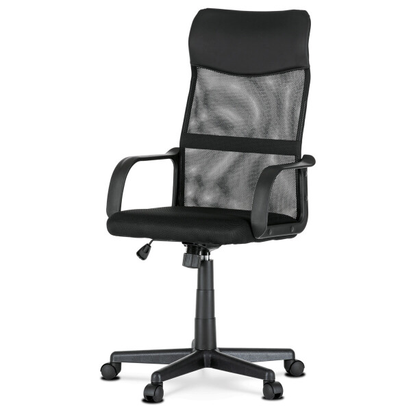 Kancelářská židle, houpací mechanismus, černá síťovina, KA-L601 BK
