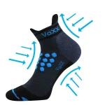 VOXX Ponožky kompresní sportovní SPRINTER nízké s ionty stříbra TMAVĚ MODRÉ 35-38 115663