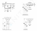 VILLEROY & BOCH - O.novo Umývátko 500x370 mm, s přepadem, bez otvoru pro baterii, alpská bílá 43445201