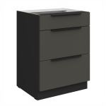 Spodní skříňka Aria 60 D 3S BB - Premium Box Barva korpusu: Bílá, Barva dvířek: SA - Aquamarine AFM