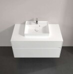 VILLEROY & BOCH - Collaro Umyvadlová skříňka, 100x55x50 cm, 2 zásuvky, Glossy White C01600DH