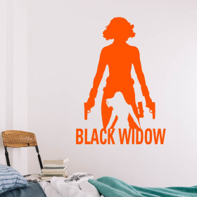 Samolepka Black Widow silueta Barva: oranžová, Velikost: 100 x 70 cm