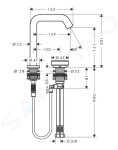 HANSGROHE - Tecturis S Umyvadlová baterie s výpustí, 2-otvorová instalace, CoolStart, EcoSmart+, matná bílá 73353700