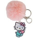 Klíčenka Hello Kitty s chlupatou bambulkou