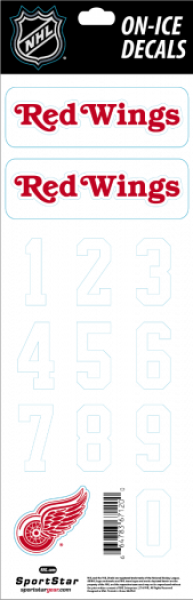 Sport Star Samolepky na helmu Detroit Red Wings NHL Decals White
