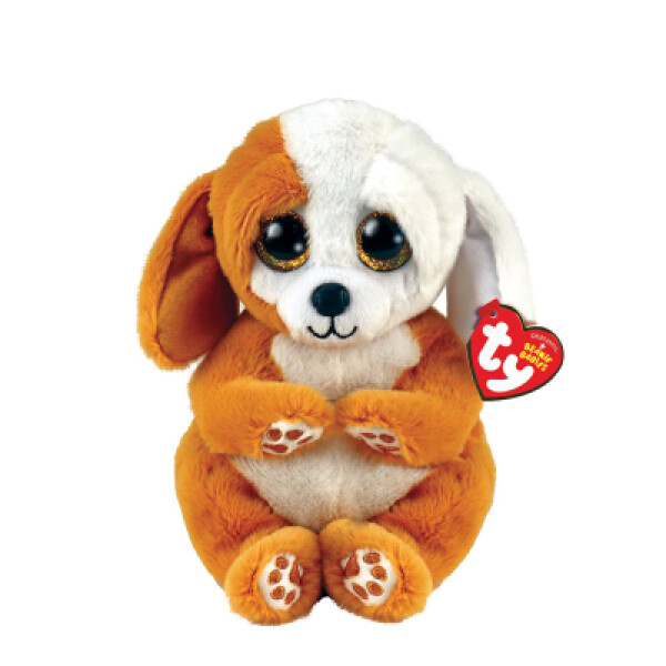 Beanie Babies RUGGLES, 15 cm - hnědo-bílý pejsek (3)