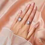Royal Fashion prsten 14k zlato Vermeil GU-DR8849R-ROSEGOLD-TOPAZ Velikost: 6 (EU: 51-53)
