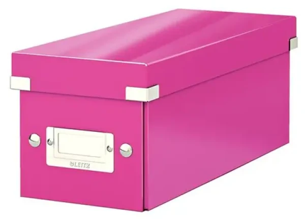 Leitz ClickStore Krabice na CD růžová / 30 standardních 60 úzkých 160 papírových obálkách (60410023)