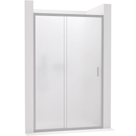 CERANO Sprchové posuvné dveře Varone LINE L/P - 6 mm - chrom, mléčné sklo - 140x195 cm