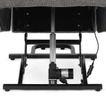 Polohovací křeslo, elektrické zabudované ovládání, šedá, látka, TV-Q8575 GREY2