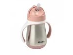 Beaba Hrnek termoizolační s brčkem nerez 250ml růžová (913482BB)