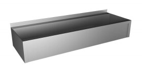 SANELA - Nerezové dřezy Nerezový žlab hranatý opláštěný, délka 1250 mm, ocel AISI 316L SLUN 10PL