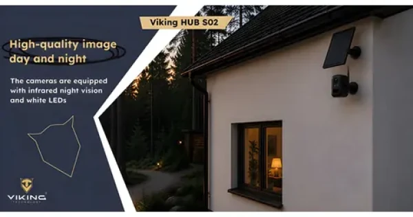 Viking HUB S02 / Bezdrátový solární kamerový set / 2x kamera 3 MP / IP66 / aplikace UBoxPro (VSWRK02)