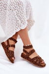Dámské sandály se suchým zipem leopard Uvissa 39