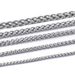 Pánský ocelový náhrdelník Thomas, 5 mm wheat řetízek, chirurgická ocel, Stříbrná 70 cm