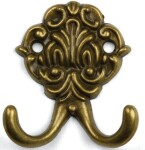 Tulip Nábytkový věšák rustikální Orio starozlatá, 1 ks (36769)