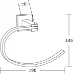 MEXEN - Vane otevřený držák ručníků, zlato 7020932-50