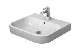 DURAVIT - Happy D.2 Umyvadlo 60x51 cm, s přepadem, s otvorem pro baterii, bílá 2318600000