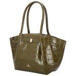 Luxusní dámská koženková kabelka na rameno Moiry, zelená