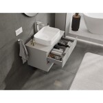 MEXEN/S - Orio koupelnová skříňka pod umyvadlo 80 cm s deskou, 2 zásuvky, šedá mat 91A10-08047-2-BFFC62