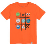 Tričko s krátkým rukávem a potiskem- oranžové - 140 ORANGE