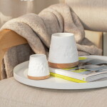 Räder Porcelánový svícen Hearts 7,5 cm, bílá barva, dřevo, keramika