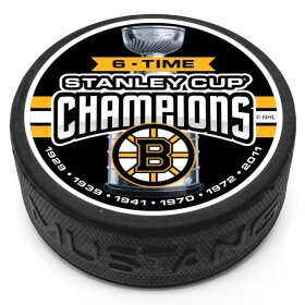 Mustang Puk Boston Bruins Six-Time Stanely Cup Champions Puck