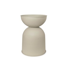 Ferm Living Kovový květináč Hourglass Cashmere Small, béžová barva, kov