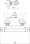 RAVAK - Termo Termostatická sprchová baterie 300, TE 033.00/150, chrom X070096