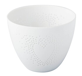 Räder Porcelánový svícen Heart Small, bílá barva, porcelán