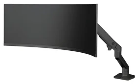 ERGOTRON HX Desk Monitor Arm VHD Pivot černá / Stolní rameno pro monitor / Zakřivení 1000R / Nosnost 17 kg (45-693-224)