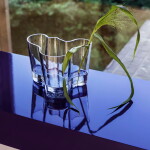 Iittala Skleněná váza Aalto 12 cm – Clear, čirá barva, sklo