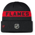 Fanatics Pánská zimní čepice Calgary Flames NHL Authentic Pro A/Cap Cuffed Beanie červená/černá
