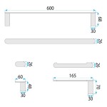 REA - Sada koupelnových doplňků Mati Brush Nickel 4 díly REA-06604
